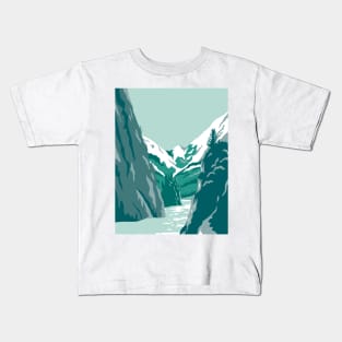 Kenai Fjords National Park in Kenai Peninsula Alaska United States WPA Poster Art Color Kids T-Shirt